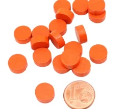 20 petits Pions ronds en bois 1.5 cm - jeton de jeu 15 x 4 mm par couleur