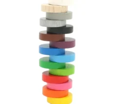 20 petits Pions ronds en bois 1.5 cm - jeton de jeu 15 x 4 mm par couleur
