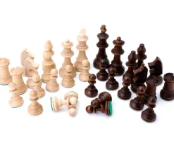 32 Pièces échecs bois T5 LESTEES 95 mm en sac tissu