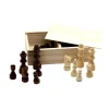 32 Pièces échecs bois T2 (marron/naturel) + coffret en bois