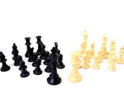 32 Pièces échecs plastique 77 mm Staunton taille T3 + 2 dames