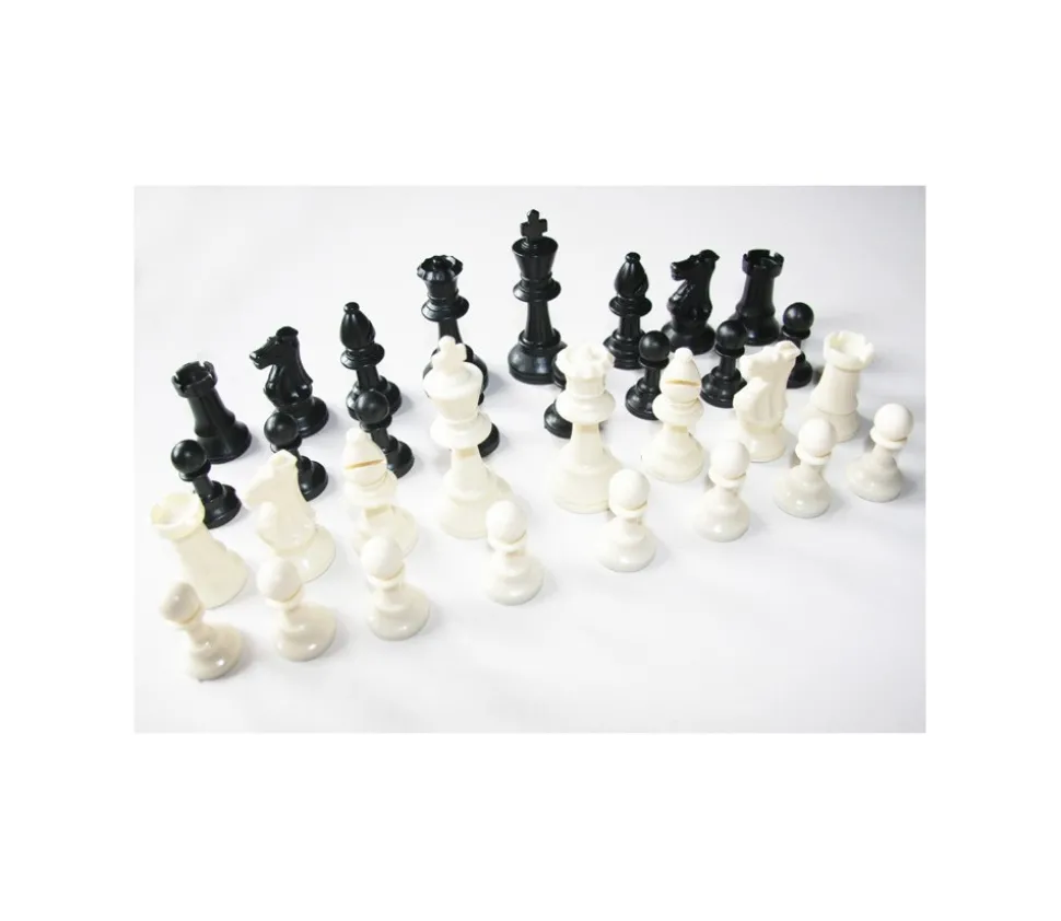 32 Pièces échecs plastique 97 mm taille T5 LESTE + 2 dames