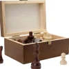 32 pièces échecs T3 lestées + coffret en bois