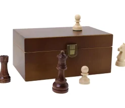 32 pièces échecs T3 lestées + coffret en bois