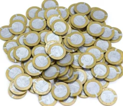 100 Pièces de 1 euro en Re-plastique monnaie factice jeu