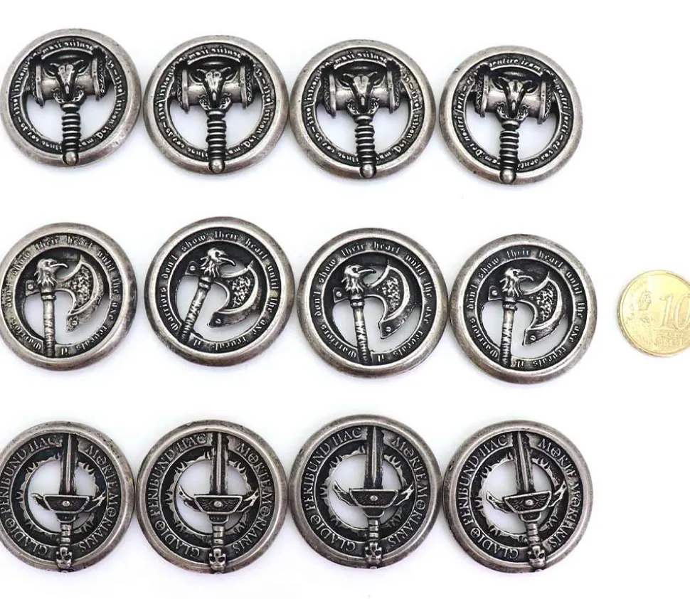 12 Pièces en métal Adventure Weapons