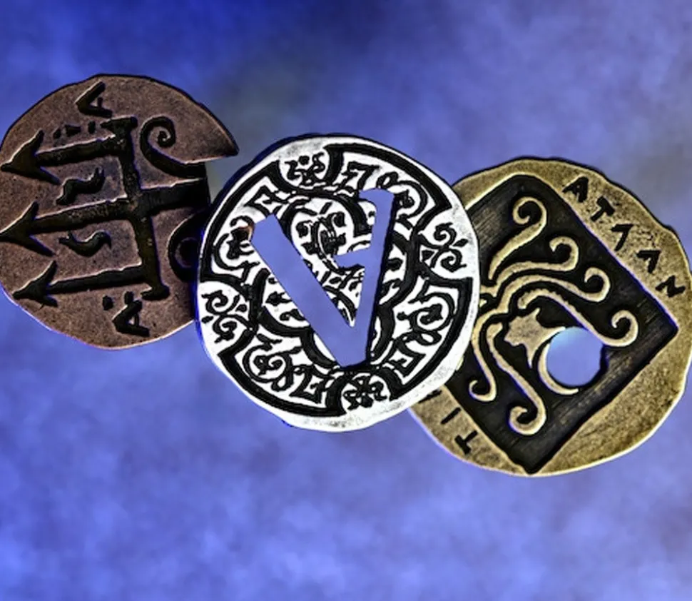 20 Pièces en métal Atlantis