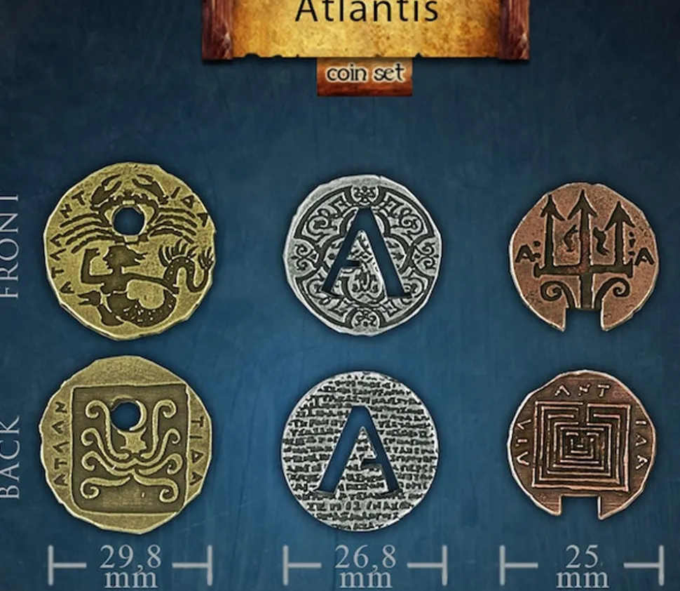 20 Pièces en métal Atlantis