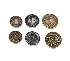 24 Pièces en métal numérotées valeur 1 3 5