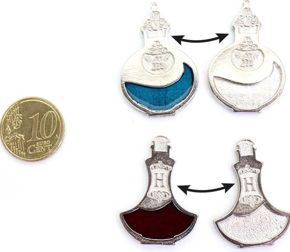 12 pièces en métal potions - aventure