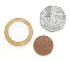 96 pièces et billets argent UK - LIVRES sterling anglais monnaie factice