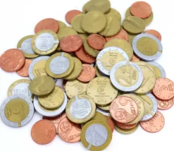80 Pièces euros en Re-plastique monnaie très réaliste