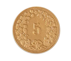 70 Pièces Franc Suisse en plastique monnaie pour jeu