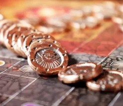 35 pièces métal cuivrées pour jeu L'Antre du Roi de la Montagne