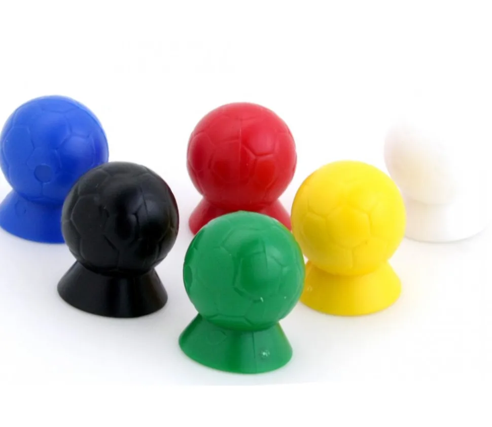 6 Pions ballons de Football multicolores 16 x 20 mm