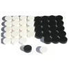 40 Pions bois pour jeu de dames 21 mm noir et blanc