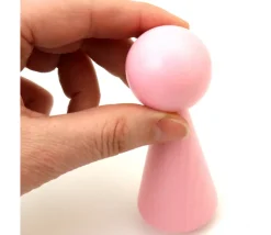 6 Pions bois XXL 10 cm 6 couleurs. Grands pions 100 mm diam 43 mm