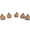 5 Pions bouddha doré 2.5 cm
