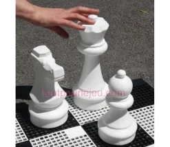 32 pions échecs géants jardin 30 cm de haut
