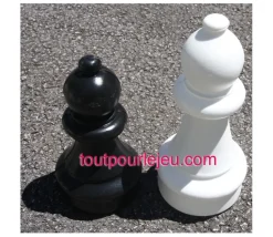 32 pions échecs géants jardin 30 cm de haut