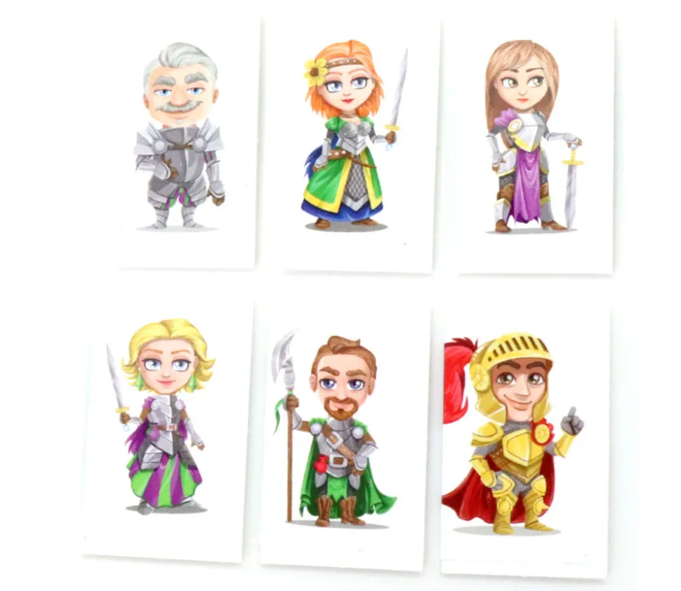 6 pions chevaliers pour vos jeux