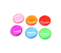 100 Pions de loto ronds 15 mm de diamètre - jetons de la même couleur