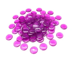 100 Pions de loto ronds 15 mm de diamètre - jetons de la même couleur