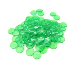 100 Pions de loto ronds 15 mm de diamètre - jetons de la même couleur