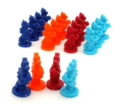 4 Pions dragons 38 x 18 mm en plastique pion de jeu