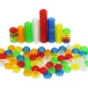 1000 pions empilables couleurs translucides 20 x 10 mm multicolores