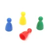 4 pions en plastique pour jeux 24x12 mm quilles multicolores