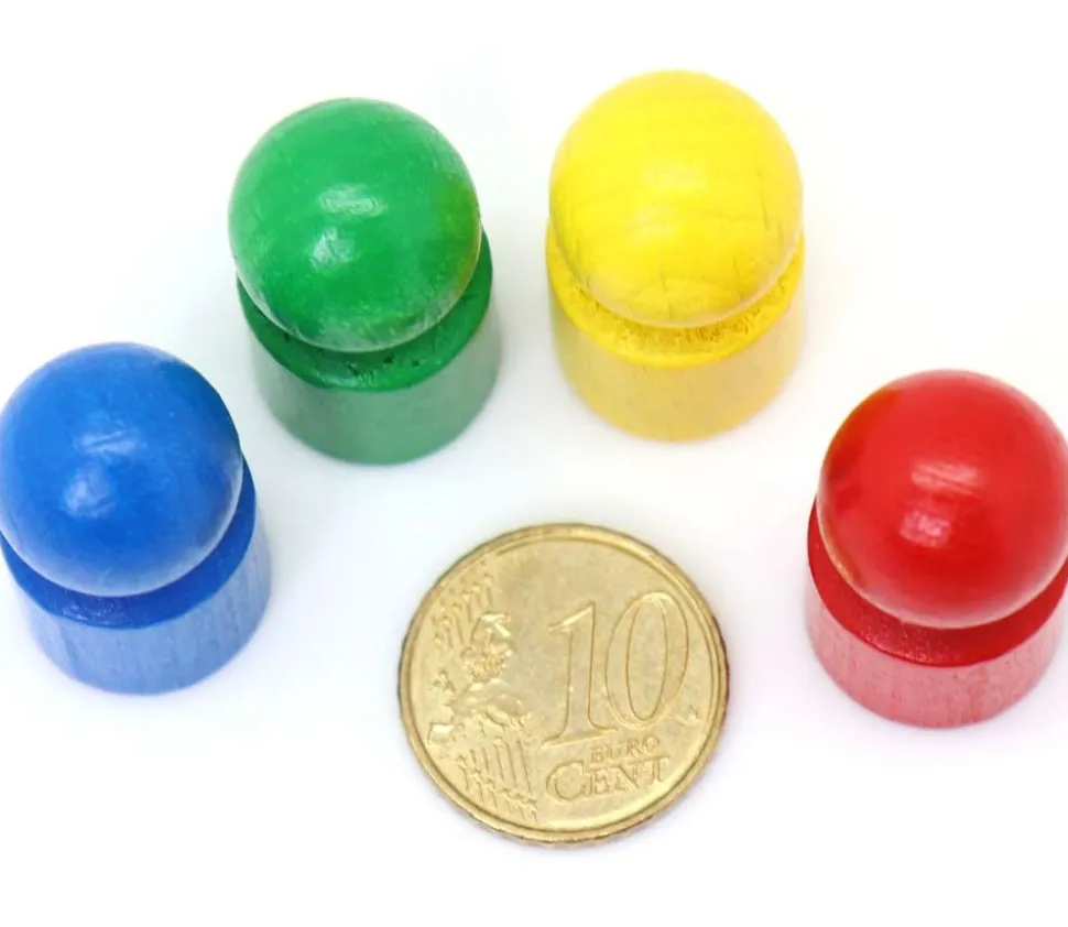4 pions joueur droit avec boule en bois 15 x 29 mm