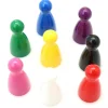 8 pions joueurs plastiques pour jeux 24 x 12 mm - mini quilles multicolores