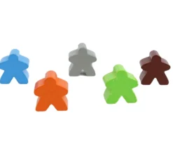 5 pions Meeples carcassone en bois 16x16x10 mm lot spécial