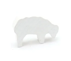 6 Pions moutons colorés multicolores 40x28x10 mm en bois pour jeu de société