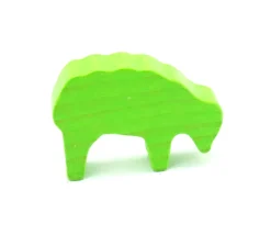 6 Pions moutons colorés multicolores 40x28x10 mm en bois pour jeu de société