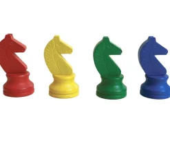 4 pions petits chevaux en bois pour jeu Dada