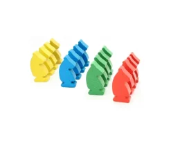 16 pions petits chevaux en bois fabrication française