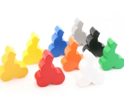 9 Pions vélo - Lot de 9 Cyclistes en bois 22x29x8 mm