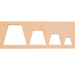 8 pochoirs traçages formes géométriques en bois