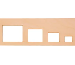 8 pochoirs traçages formes géométriques en bois