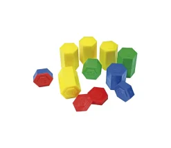 54 Poids empilables 3 cm de diamètre en plastique pour balance.