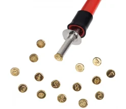 16 Pointes pyrograveur chiffres et signes maths tampons