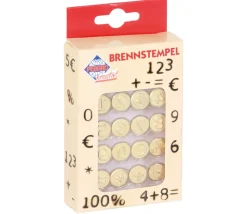 16 Pointes pyrograveur chiffres et signes maths tampons