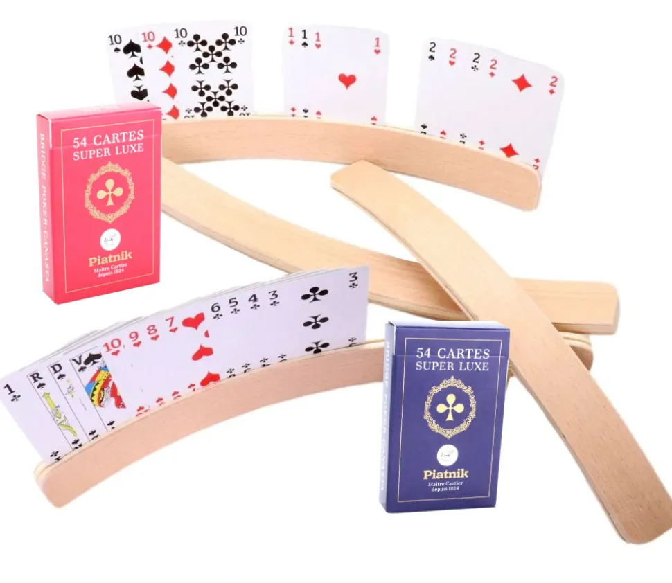 4 porte-cartes et 2 jeux de 54 cartes