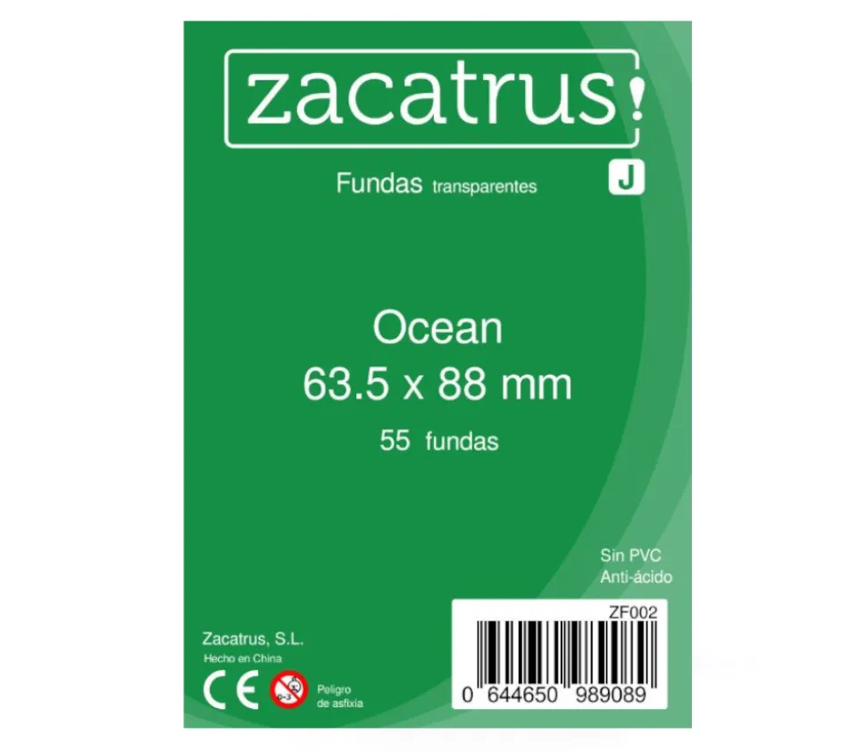 55 protèges cartes 63.5 x 88 mm pochette sleeves - Ocean qualité standard
