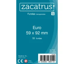 55 protèges cartes 59 x 92 mm pochette sleeves - Euro