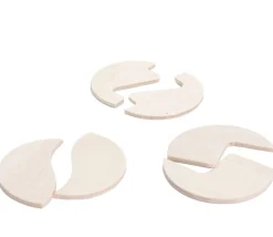 24 Puzzles bois de 2 demi-formes à assembler