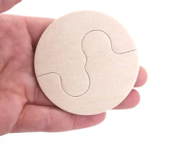 24 Puzzles bois de 2 demi-formes à assembler