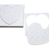 10 Puzzles cœur carton blanc 40 pièces à personnaliser 16 x 16 cm